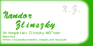 nandor zlinszky business card